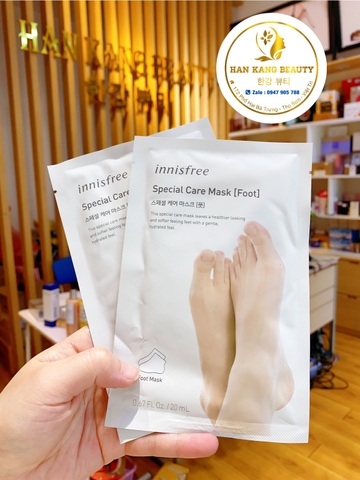 Mặt Nạ Cấp Ẩm Chống Khô Nứt, Tẩy Da Chết Chân Innisfree Special Care Mask Foot 20ml
