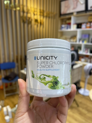 Bột diệp lục UNICITY Super Chlorophyll Powder đào thải độc tố, mát cơ thể ( date mới nhất 2023)