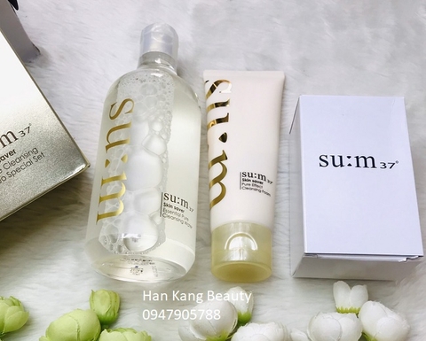 Nước tẩy trang Su:m37 Skin Saver Essential Pure Cleansing Water Special Set