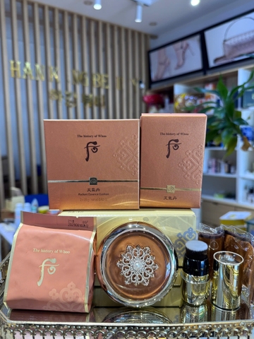 Phấn Nước Dưỡng Trắng, Chống Nhăn, tái sinh da Whoo Cheongidan Radiant Essence Cushion SPF50+/PA+++