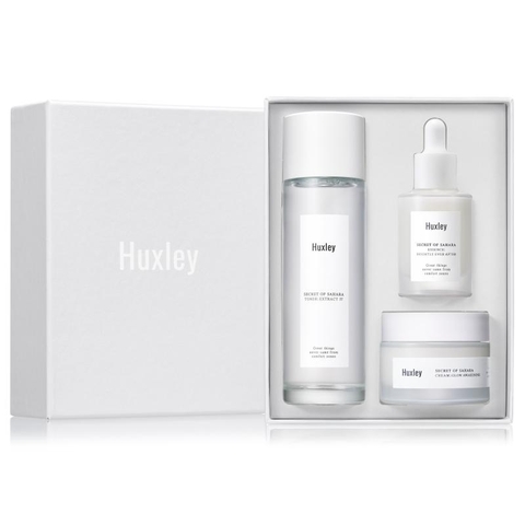 Set Dưỡng Trắng Da, Giúp Da Căng Bóng Mịn Màng, Cải Thiện Tone Da Sạm Màu Huxley Brightening Trio
