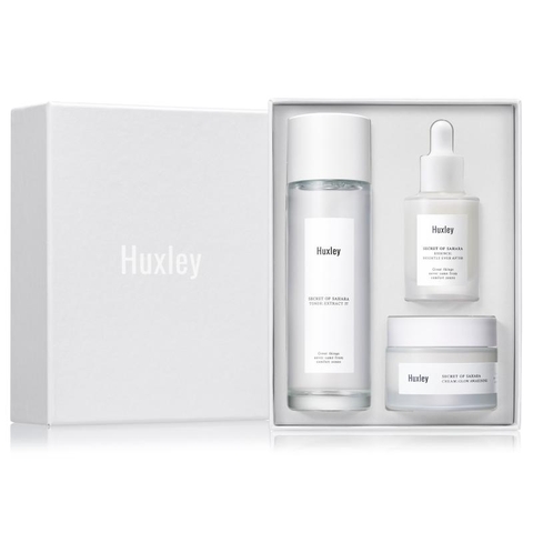 Set Dưỡng Trắng Da, Giúp Da Căng Bóng Mịn Màng, Cải Thiện Tone Da Sạm Màu Huxley Brightening Trio