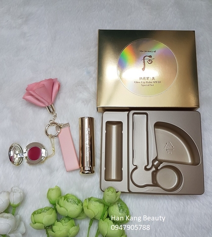 Set son dưỡng môi chống nắng giảm thâm và khô ráp The History Whoo Glow Lip Balm SPF 10