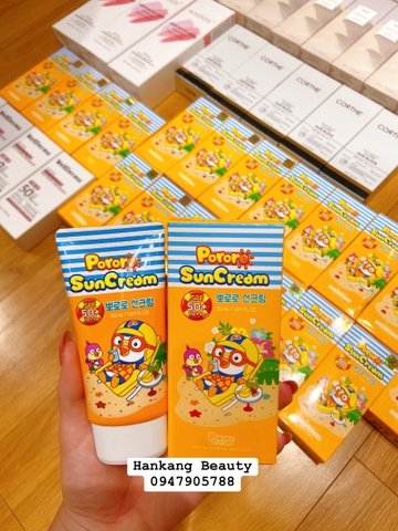 Kem Chống Nắng Dịu Nhẹ Từ Thiên Nhiên Cho Trẻ Sơ Sinh Đến 15 Tuổi Pororo Sun Cream SPF50+PA+++ 50ml