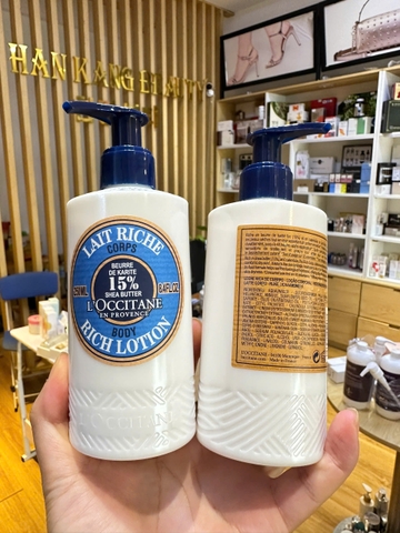 Kem Dưỡng Thể Giàu Ẩm Bơ Đậu Mỡ L'Occitane Lait Riche Rich Lotion Body 250ml