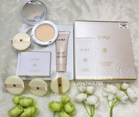 Bộ Phấn Phủ Dưỡng Trắng Dạng Nén Ohui Ultimate Britening Varnishing Pact SPF 30/PA++