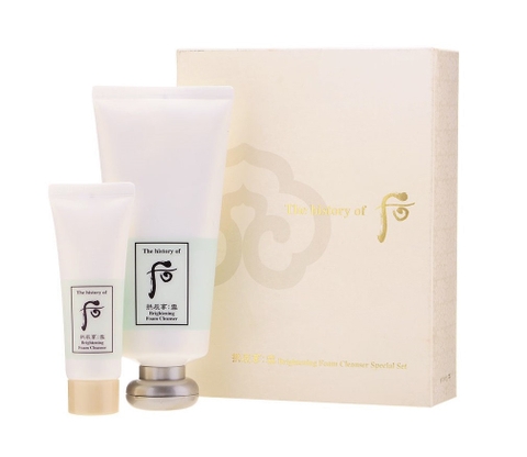 Sét sữa rửa mặt  dưỡng trắng da, làm sạch sâu  the history of Whoo Bightening Foam Cleanser Special Set