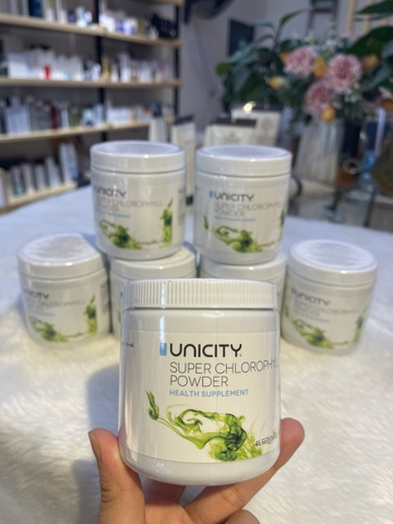 Bột diệp lục UNICITY Super Chlorophyll Powder đào thải độc tố, mát cơ thể ( date mới nhất 2023)