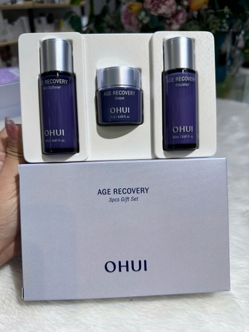 Bộ Dưỡng Chống Lão Hóa OHUI Age Recovery 3pcs Gift Set Giảm Nếp Nhăn, Tăng Sinh Collagen, Trẻ Hóa Da Căng Mịn