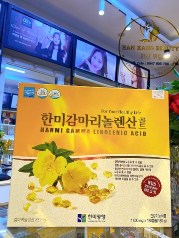 Viên Uống Điều Hòa Nội Tiết Tố Hoa Anh Thảo Hanmi Gamma Linolenic Acid Hộp 180 Viên