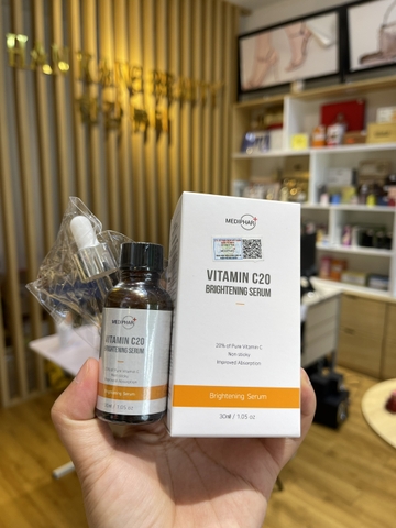 Serum Dưỡng Trắng Da, Giảm Thâm Nám, Chống Lão Hóa Vitamin C20 Brightening MediPhar+ 30ml