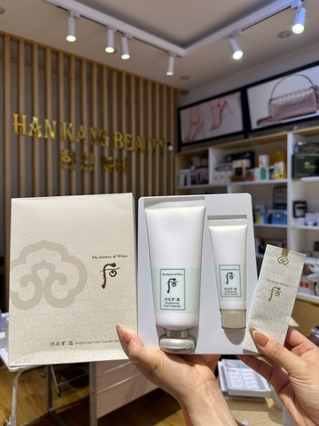 Sét sữa rửa mặt dưỡng trắng da, làm sạch sâu The History Of Whoo Gongjinhyang Seol Bightening Foam Cleanser Special Set
