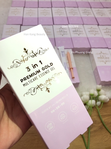 Gel phụ khoa 3 in 1 Premium gold Multicare essence gel (se khít, khử mùi, dưỡng ẩm)