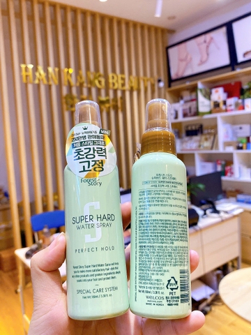 Keo xịt tạo nếp giữ kiểu tóc và dưỡng tóc Forest Story Super Hard Water Spray Perfect Hold 100ml mẫu mới