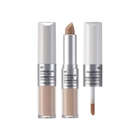 Kem Che Khuyết Điểm 2 Đầu The Faceshop Concealer Dual Veil