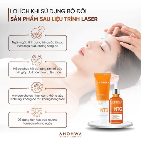 Kem Dưỡng Hỗ Trợ Làm Sáng Da, Cải Thiện Sắc Tố Da Ahohwa NTG Whitening Cream- 50ml