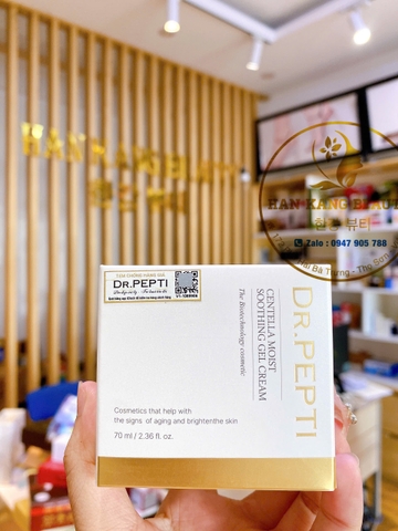 Kem dưỡng ẩm, làm dịu da Dr.Pepti Centella Moist Soothing Gel Cream 70ml