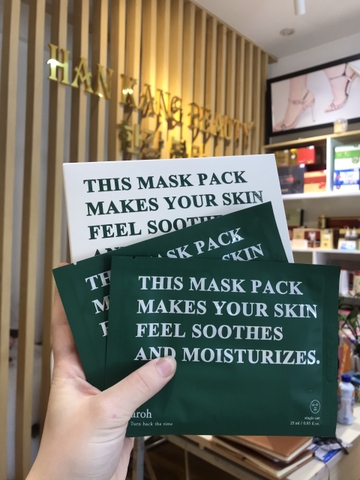 Mặt nạ lạnh rau má phục hồi dịu da Centella Herb Cooling Mask Pask Aroh Turn Back The Time Hàn Quốc