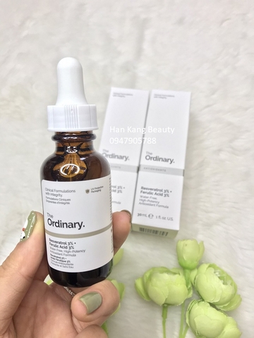 Serum The Ordinary - Antioxidants dưỡng trắng mạnh, chống lão hóa Resveratrol 3% Ferulic Acid 3%