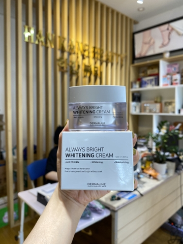 Kem dưỡng trắng, nâng tone, căng bóng da Always Bright Whitening Cream Dermaline 50ml