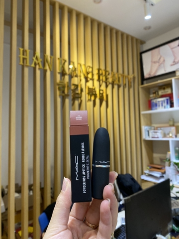 Son thỏi lì mịn MAC bản Powder Kiss Lipstick - 316 Devoted To Chili (đỏ gạch)