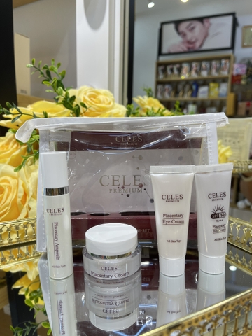 Set Mini Dưỡng Da Nhau Thai Cừu Celes Premium The Celes Mini Set ( 4sp )