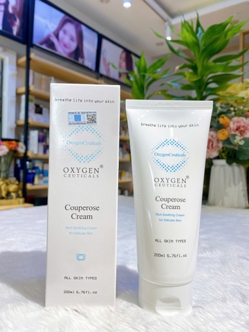 Kem cấp ẩm, phục hồi mần đỏ, tái tạo, căng bóng sáng da Oxyhen Ceuticals Couperose Cream 200ml (có VAT)