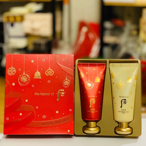 Set Kem dưỡng da tay dưỡng trắng, mềm, chống nhăn whoo – Royal Hand Cream SPF10 mua_1_Tặng_1