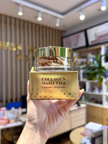 Viên Collagen tươi trắng da, chống lão hóa Ammud Multi Vita Ampoule Hàn Quốc hộp 38v (Có VAT)