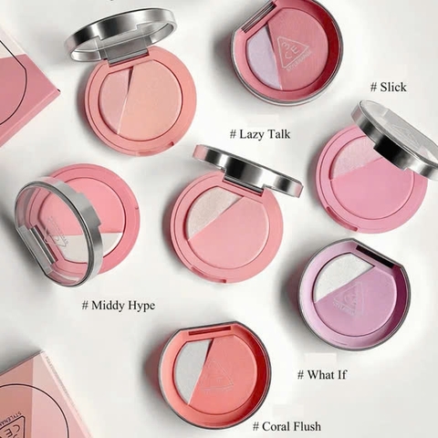Phấn Má Hồng Và Highlight 3CE Blushlighter 4.3g (có VAT)