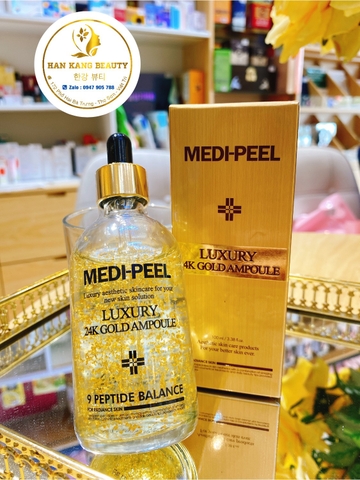 Tinh chất vàng 24K sáng da, chống lão hóa, giảm nhăn, căng bóng Luxury Gold Ampoule Medi-peel 100ml