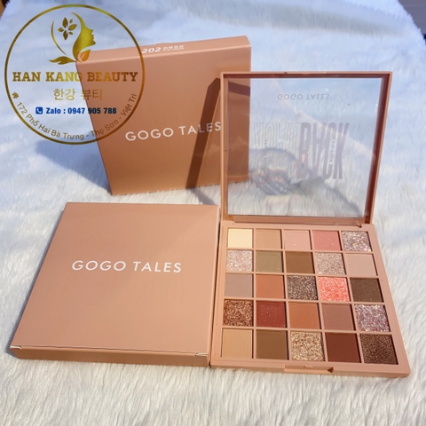 Bảng phấn mắt 25 màu GOGO TALES Crystal Eyes 29.5g ( 202 Tone cam đào hồng đất )