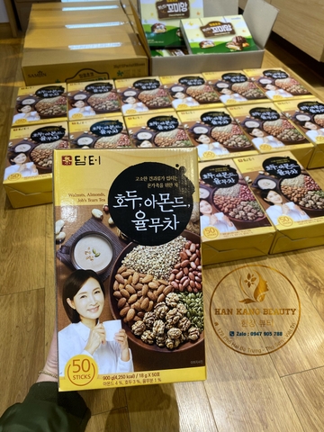 Bột Ngũ Cốc Dinh Dưỡng Walnuts, almonds, Job's tears tea Damtuh 50 gói