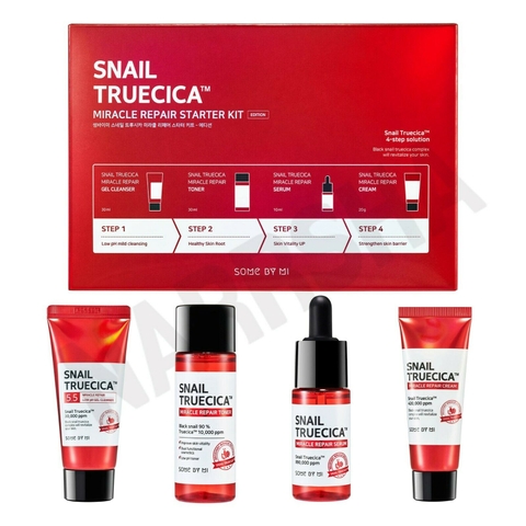 Bộ Dưỡng Phục Hồi, Tái Tạo Da Ốc Sên Some By mi Snail Truecica Miracle Repair Starter Kit