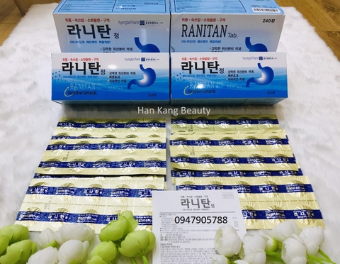 Viên uống điều trị đau dạ dày Ranitidine 240 viên Hàn Quốc