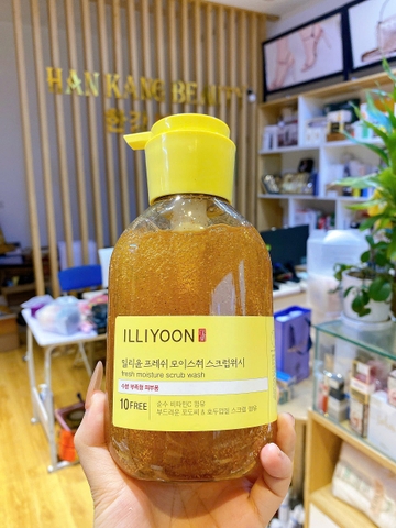 Sữa tắm kiêm tẩy da chết toàn thân ILLIYOON Fresh Moisture Scrub Body Wash 400ml.