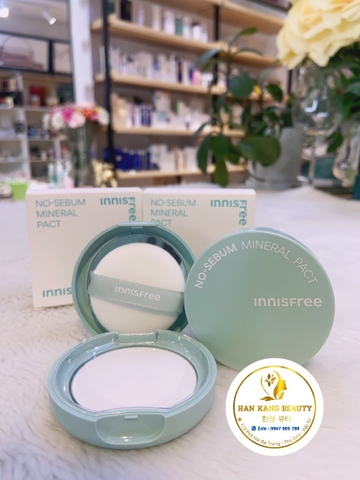 Phấn Phủ Kiềm Dầu Dạng Nén Innisfree No Sebum Mineral Pact ( Mẫu Mới 2023 )