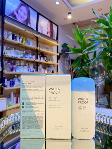Kem chống nắng Missha Waterproof Sun Milk SPF50+/PA++++