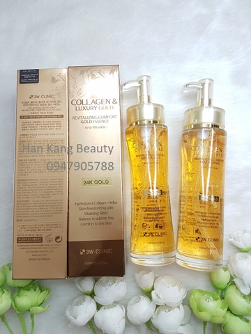 Tinh chất dưỡng trắng da 3W Clinic Collagen & Luxury Gold