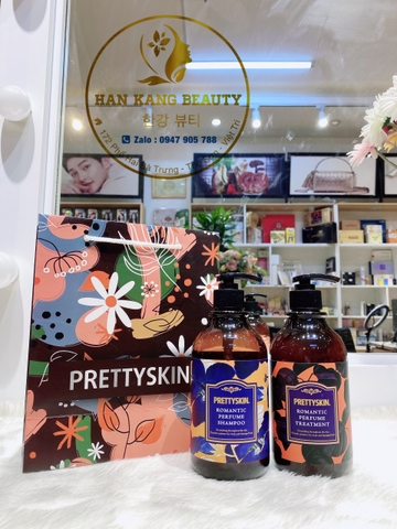 Cặp dầu nước hoa gội xả Prettyskin Romantic Perfume (Màu Nâu)