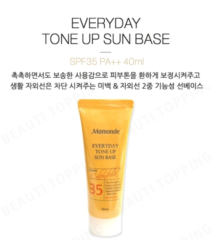 Kem Chống Nắng nâng tông Mamonde Everyday Tone Up SPF 35 PA++ 40ml