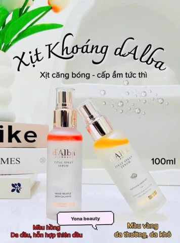 Serum dạng xịt căng bóng d'Alba Piedmont First Spray Serum hydrated & radiant skin 100ml - Thuần chay
