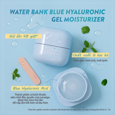 Kem siêu dưỡng ẩm phục hồi cho mọi loại da Laneige Water Bank Blue Hyaluronic 50ml