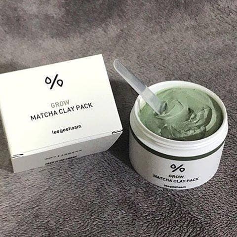 Mặt nạ bùn khoáng trà xanh Leegeehaam grow matcha clay pack (cho da mụn,mụn đầu đen, mụn ẩn....)