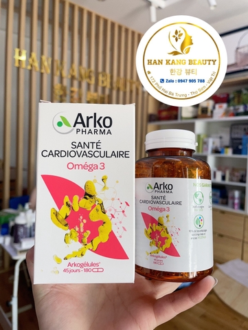 Viên uống dầu cá Omega 3 Arkopharma 180 viên chính hãng Pháp