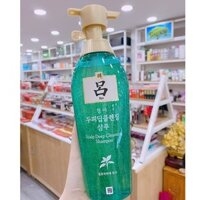Dầu Gội Sạch Sâu Chăm Sóc Da Đầu Ryo Scalp Deep Cleansing Shampoo 550ml (xanh)