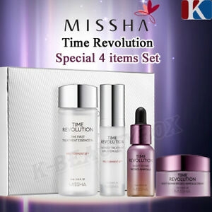 Set Mini Dưỡng Ẩm sáng da Chống Lão Hoá Time Revolution Special Miniature Kit Missha 4sp