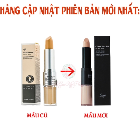 Kem che khuyết điểm 2 đầu The Face Shop Concealer Dual Veil màu tự nhiên(V201)