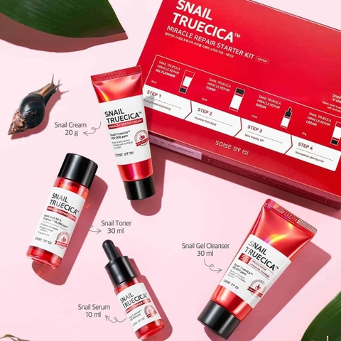 Bộ Dưỡng Phục Hồi, Tái Tạo Da Ốc Sên Some By mi Snail Truecica Miracle Repair Starter Kit