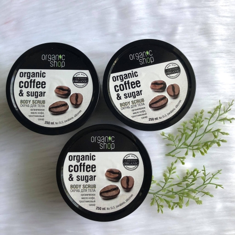 Tẩy da chết toàn thân Organic Shop Organic Coffee & Sugar Body Scrub